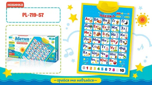 Дитячий інтерактивний плакат "Абетка" PL-719-57 укр. мовою - фото 5