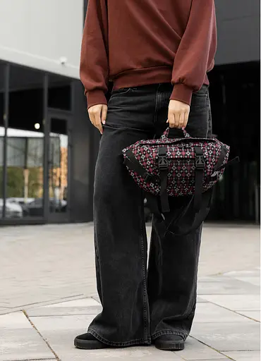 Большая женская поясная сумка бананка Sambag DynamicDart черная 38×21×7 см (80411148) - фото 5