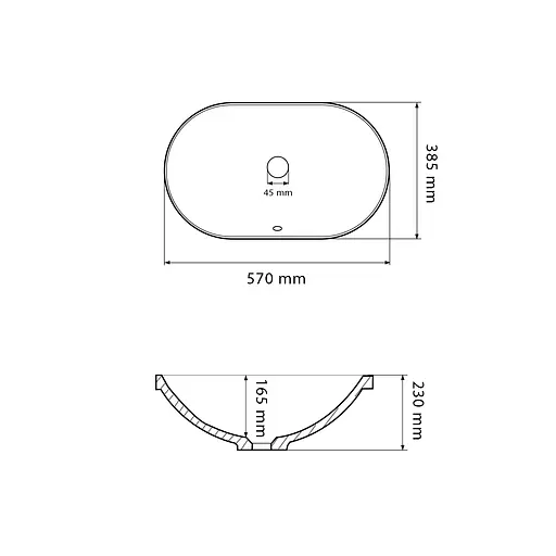 Умивальник VBI Mirandola white врізний VBI-018007, Білий - фото 2