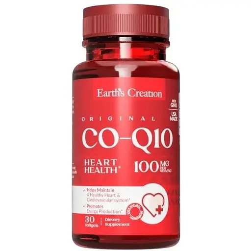 Коэнзим Q10 Earth‘s Creation Co-Q 10 100 mg, 30 капсул для поддержки сердечно-сосудистой системы