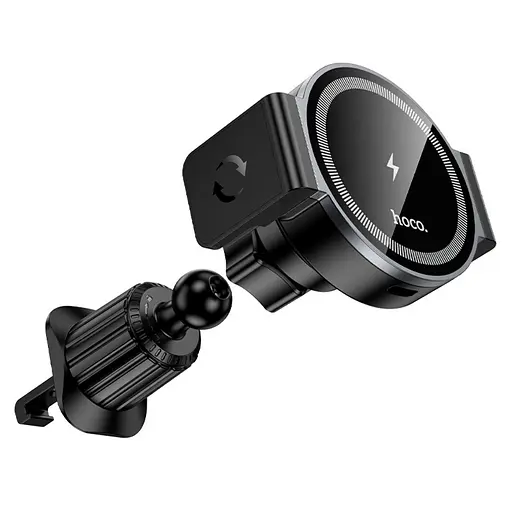 Автодержатель Hoco HW35 магнитный с беспроводной зарядкой черный - фото 8