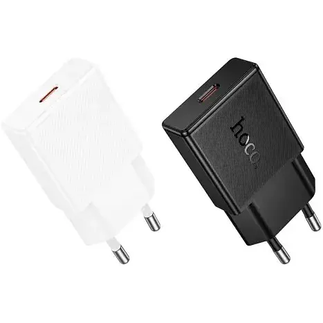 Мережевий зарядний пристрій Hoco N72 Speed single-port PD20W ultra-thin charger(EU білий - фото 1