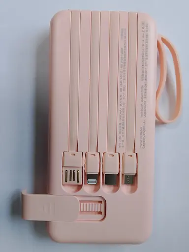 Power Bank 20000mAh 103 повербанк с экраном и фонариком Pink (17541) - фото 2