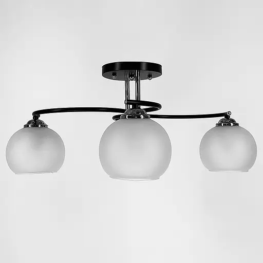 Стельова люстра в чорному корпусі на 5 плафонів | Арт. 50568/5B | Line F - фото 6