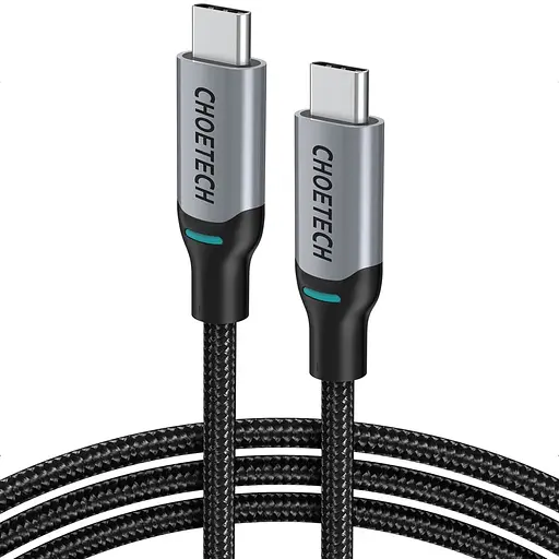 Кабель Choetech ХСС-1002 Black USB-C to USB-C PD100W 1.8m (43-00123) - фото 2