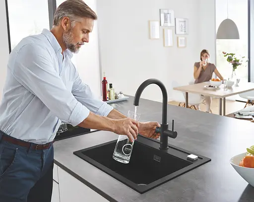 Кухонная мойка Grohe K700 из композита 31651AP0, Черный матовый - фото 9