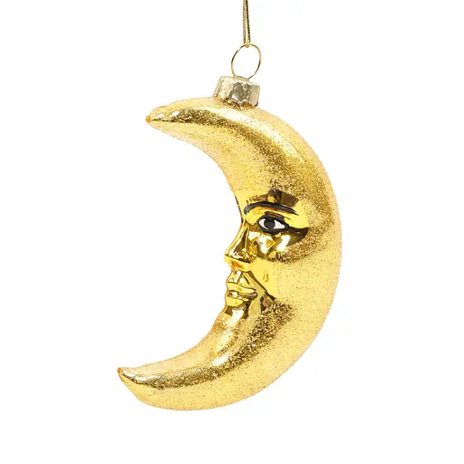 Елочное украшение "Луна золотая" 2,9*9,4 см, YQ1405387