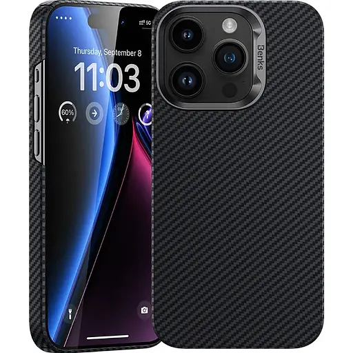 Чохол Benks MagClap Armor Air Kevlar Case 600D MagSafe для Apple iPhone 15 Pro Black [135181]