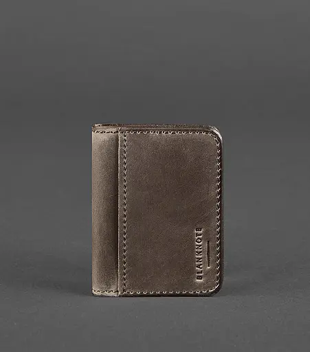 Кожаная обложка для ID-паспорта и водительского заседания 4.1 темно-коричневая с гербом - фото 1