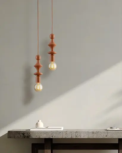 Підвісний світильник, люстра TK Lighting 10869 Tower E27 1x15W IP20 цегляний - фото 3