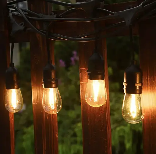 Премиум LED гирлянда Ретро 5 м солнечная панель - фото 2