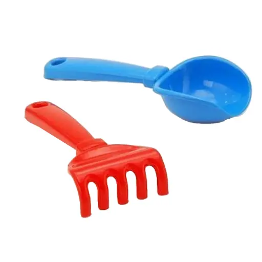 Песочный набор Кувшин №5, лопатка, грабли, ДС