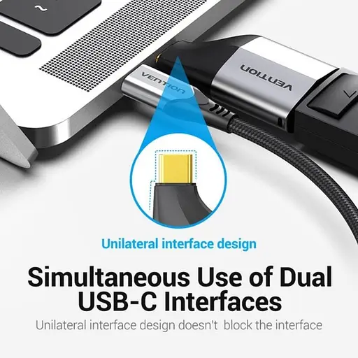 Переходник-адаптер Vention Type-C to DP Adapter Gray Metal Type (TCCH0) - фото 2