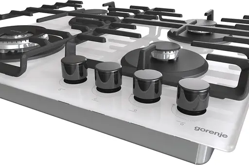 Варильна поверхня Gorenje газова на склі, 60см, чавун, білий - фото 4