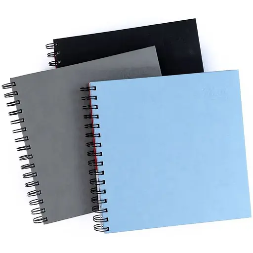 Блокнот для рисунка Rosa Studio на спирали 20х20см 100г/м2 84л синий - фото 6