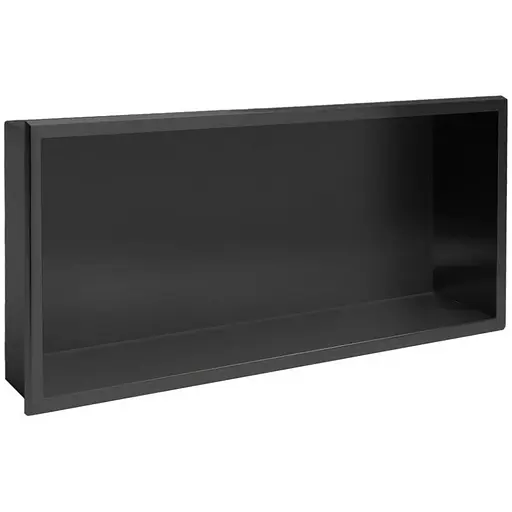Встраиваемая полка Rea 30x60 black matt с ободком REA-05605, Черный матовый - фото 1