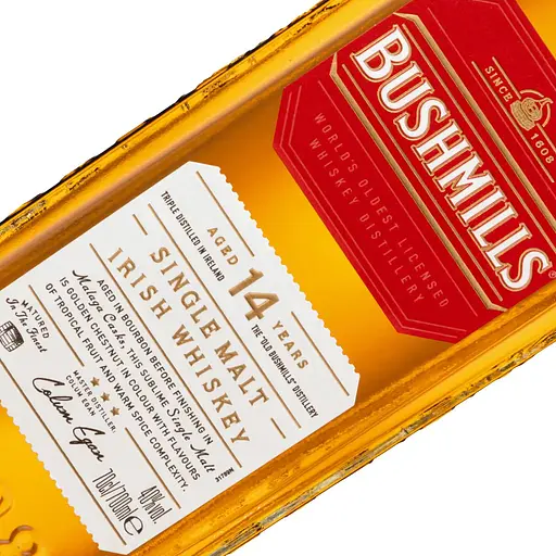 Виски Bushmills Single Malt Malaga 14 YO 40% 0.7 л в подарочной упаковке - фото 3