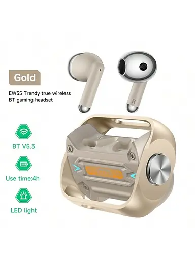 Бездротові навушники Hoco EW55 TWS gaming headset | BT5.3, 30/300mAh, 4h | gold - фото 4