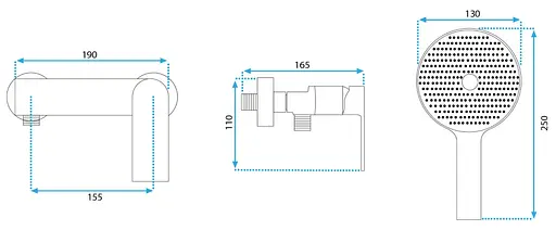 Змішувач для душу Rea Veneta gold REA-B6420 Золотий - фото 5