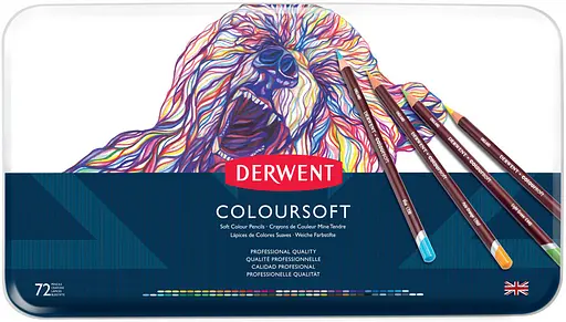 Цветные карандаши Coloursoft 72 цвета Derwent - фото 1