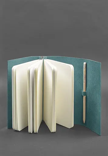 Жіночий шкіряний блокнот (Софт-бук) 1.0 Бірюзовий - фото 3