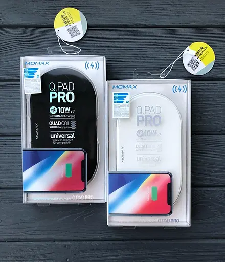 Бездротовий зарядний пристрій подвійний Momax Q.Pad Pro UD11 15w - фото 5