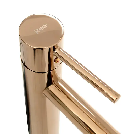 Змішувач для умивальника Rea Tess rose gold рожеве золото високий REA-B8804 Теплый закат - фото 4