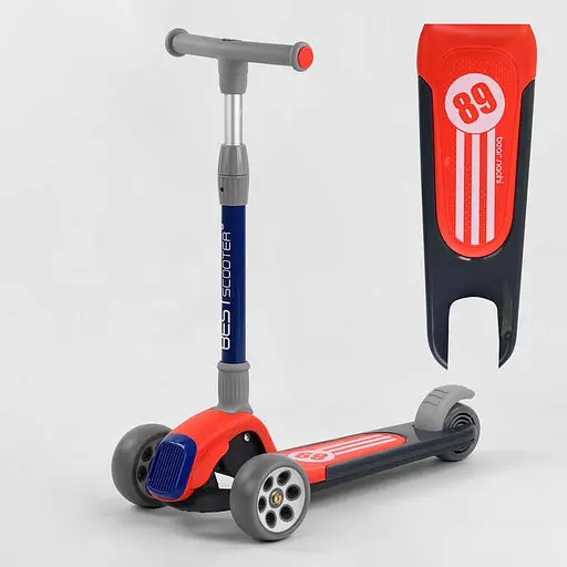 Самокат Best Scooter 62х17х31 см Червоно-чорний 000231458 - фото 6