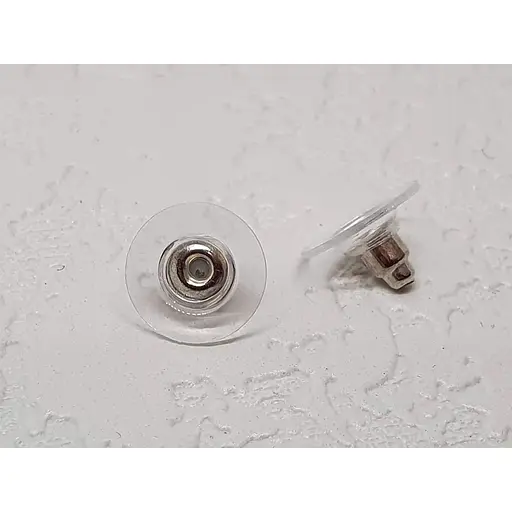 Заглушка-фиксатор для серег (металл + силикон) - фото 2