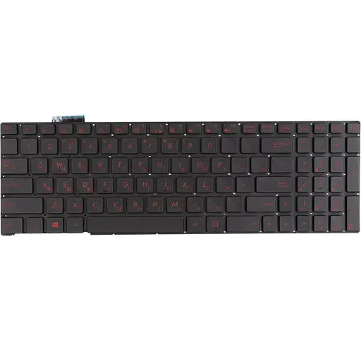 Клавіатура для ноутбука ASUS ROG G551 чорна, без фрейму, підсвітка