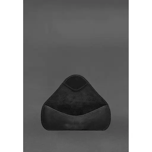 Кожаный чехол для очков BlankNote Crazy Horse с клапаном на резинке Черный - фото 6