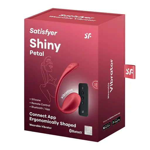 Віброяйце Satisfyer Shiny Petal 23 см (червоний) - фото 8