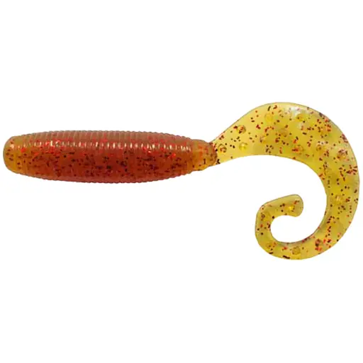 Силикон Reins Fat G-Tail Grub 3" 566 Motor Oil Red Flake (12 шт/уп)