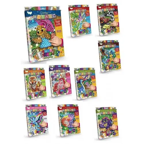 Креативная творчество Блестящая мозаика Glitter Mosaic, Danko Toys - фото 2