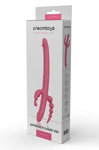 Вібратор Dreamtoys Essentials Anywhere Pleasure Vibe 40 см рожевий - фото 2