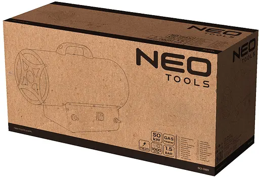 Теплова гармата Neo Tools 50 кВт, площа обігріву 500 кв.м., підлоговий, чорний (90-085) - фото 11
