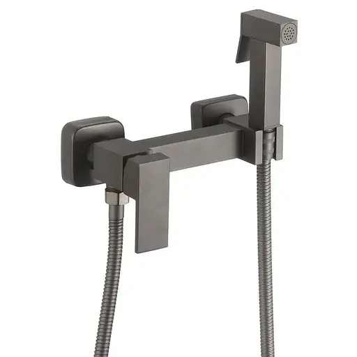 Змішувач для гігієнічного душу зовнішнього монтажу Zerix FTK-222 graphite ZX5843, Графит - фото 1