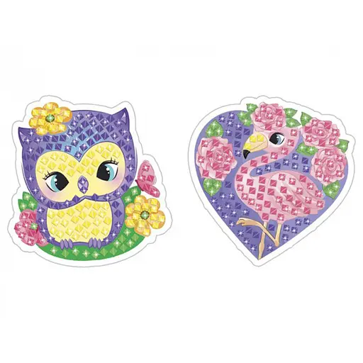 Стікерна мозаїка "Сова та Фламінго" Ранок 10100514У з розмальовкою - фото 2