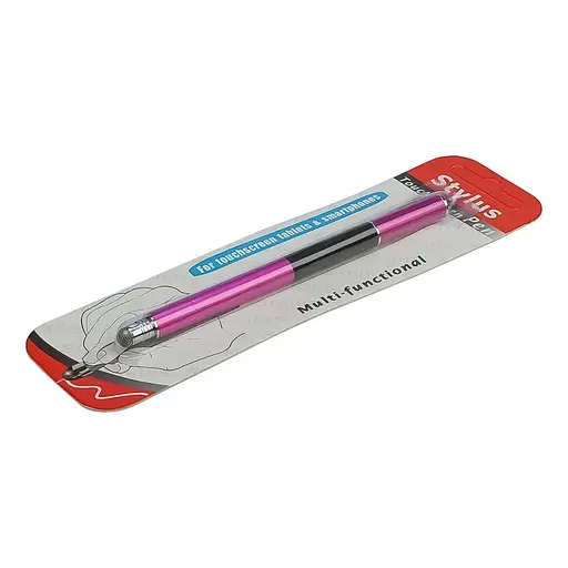 Стилус ємнісний, високоточний, Jot Pro двосторонній, алюмінієвий, з кріпленням, рожевий - фото 3