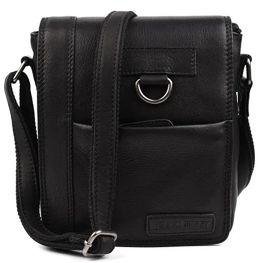 Кожаная мужская сумка через плечо Hill&Burry 19х25х5 см sum0025728 - фото 5