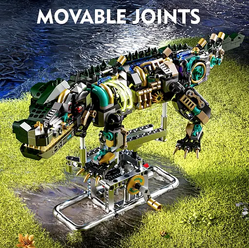 Конструктор крокодил MJI механічний двосторонній живий світ 996 деталей - фото 7