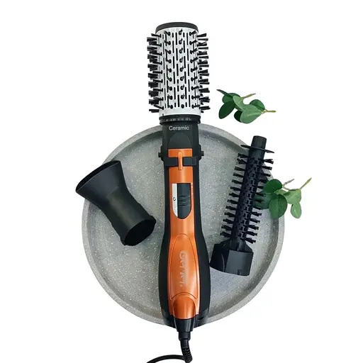 Фен гребінець Gemei GM-4828 повітряний стайлер для укладання волосся з насадками