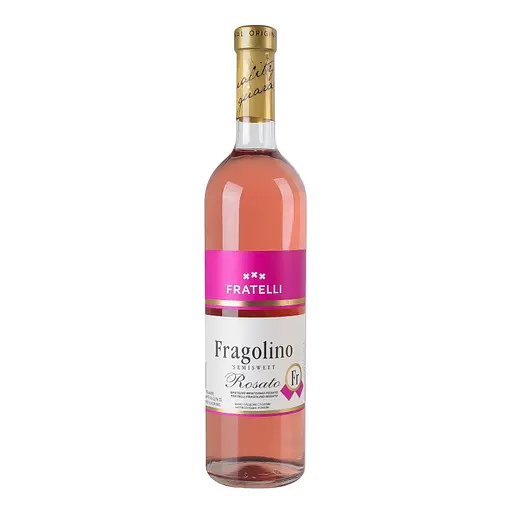 Вино Fratelli Fragolino Rosato рожеве напівсолодке 9-12% 0.75 л