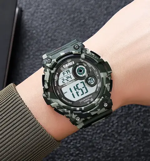 Годинник чоловічий спортивний наручний Skmei 2017 (Камуфляж) - фото 5