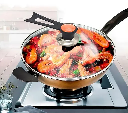 Ручка підставка для кришки каструлі сковороди 15.5 см Жовтогарячий, Kitchen Master Помаранчевий 86541 - фото 4