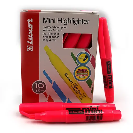 Набор текстовых маркеров Luxor Mini, 1-3,5 мм, розовый, 12 шт. в упаковке