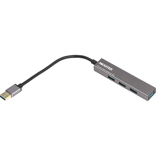 USB-Хаб Maxxter USB 3.0 4хUSB3.0 Dark Grey (HU3A-4P-02) - фото 1