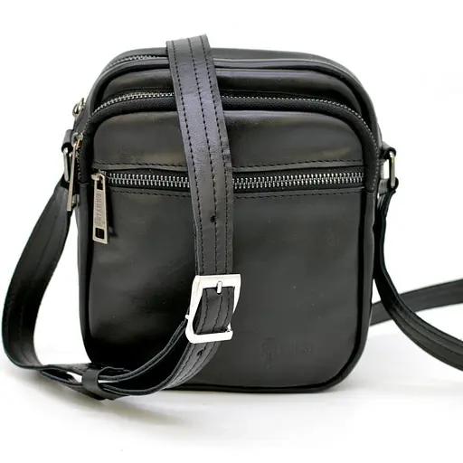 Чоловіча шкіряна сумка через плече TARWA 22х17.5х6.5 см sum0028347 - фото 2