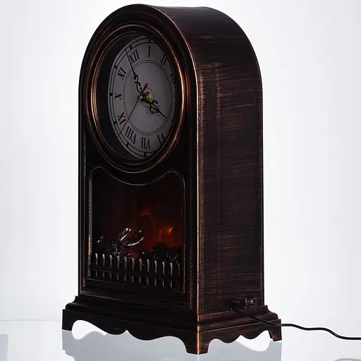 Декоративний новорічний світильник камін-годинник Yiwu з LED-підсвіткою USB CR-3-5  - фото 3