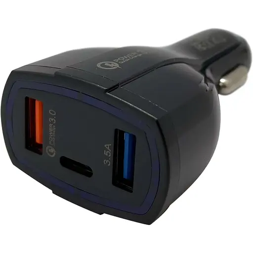 Автомобільний зарядний пристрій XON UniLink Type-C 15W PD15 + QC3.0 + 5V/3.1A Black (5060948063425) - фото 2